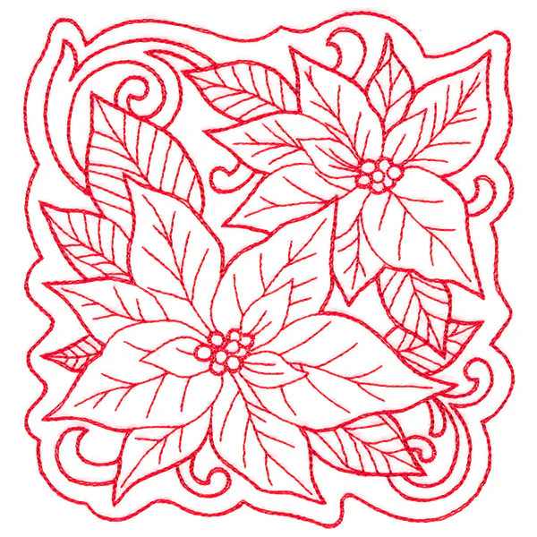 Poinsettias of Christmas Square - Image 4