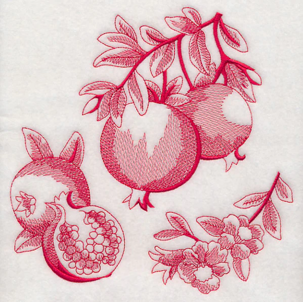 Pomegranate Botanical (Toile)