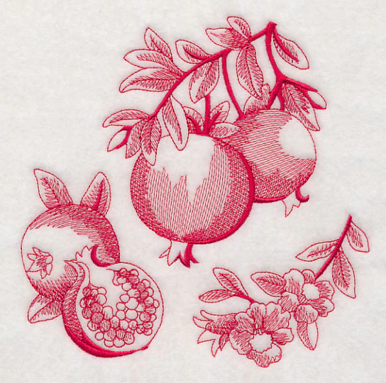 Pomegranate Botanical (Toile) - Image 2