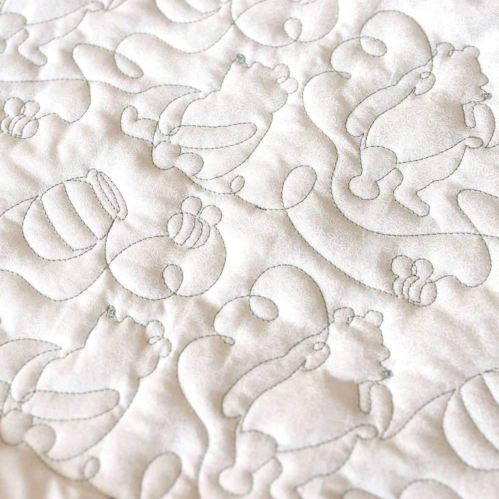 Pooh Bear Honey and Bees Sketch (Edge-to-Edge Quilting) - Image 6