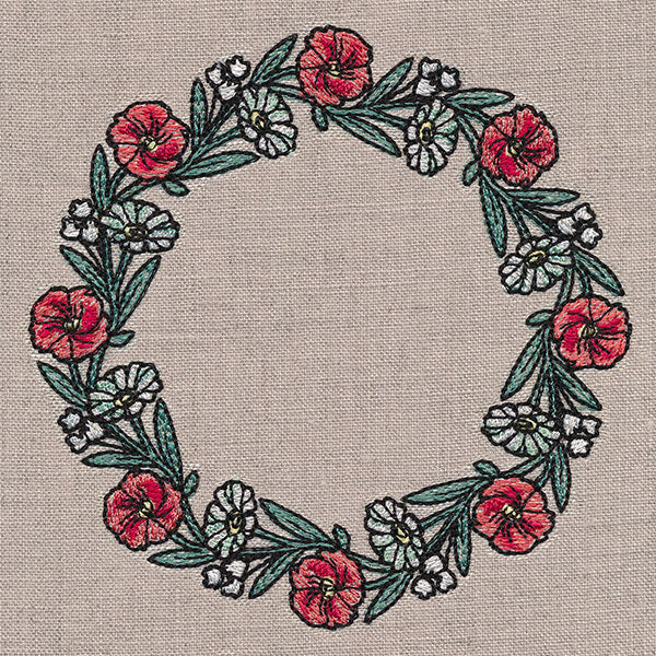 Poppies in Bloom Wreath - Image 5