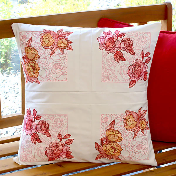 Pops of Peony Flower Square - Image 4