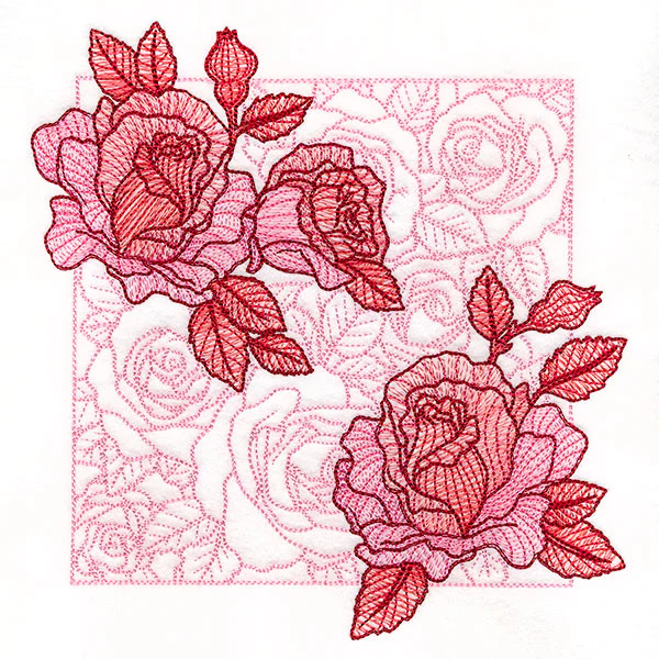 Pops of Roses Flower Square - Image 3