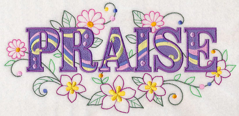 Praise with Vintage Flower Fade - Image 5