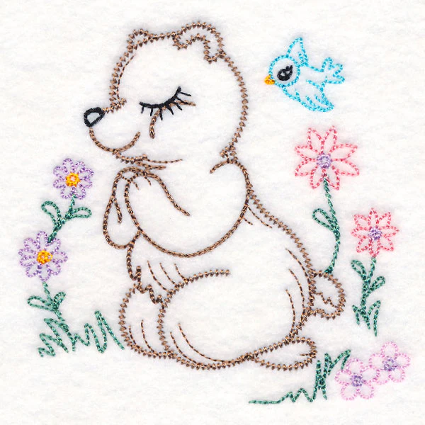 Praying Woodland Pals - Bear (Vintage) - Image 5