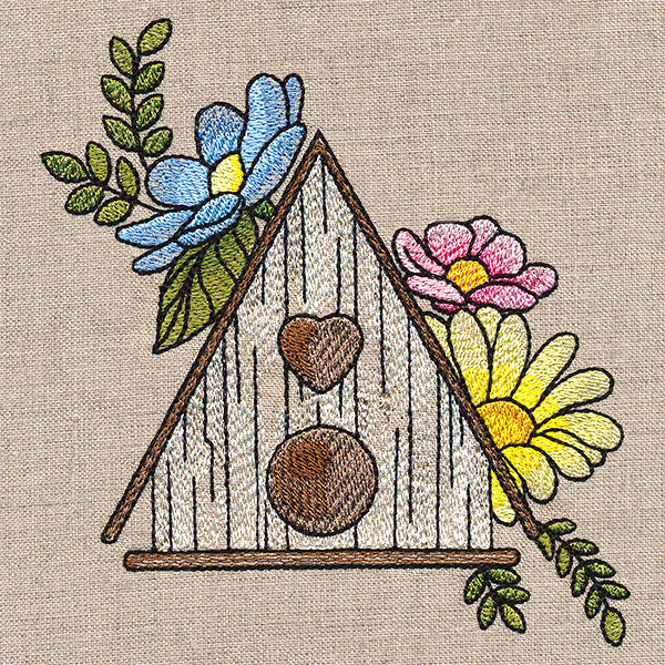 Pretty Birdhouse and Blooms - Image 3