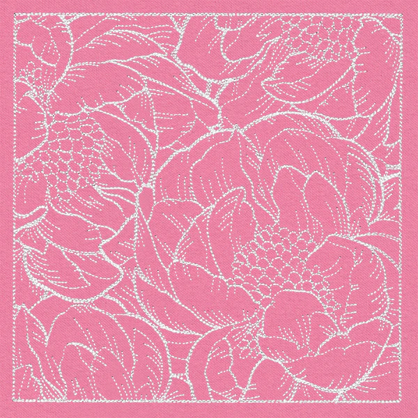 Pretty Petal Square - Peonies
