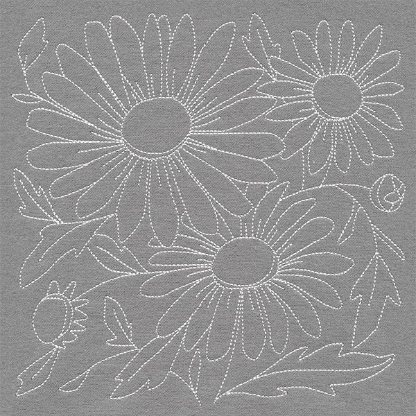 Pretty Petals Quilting Square - Daisies (Double Run) - Image 2