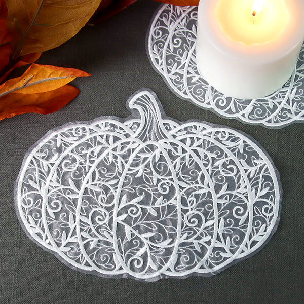 Pretty Pumpkin Doily (Organza) - Image 7