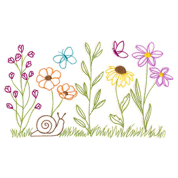 Pretty Wildflower Border (Vintage) - Image 3