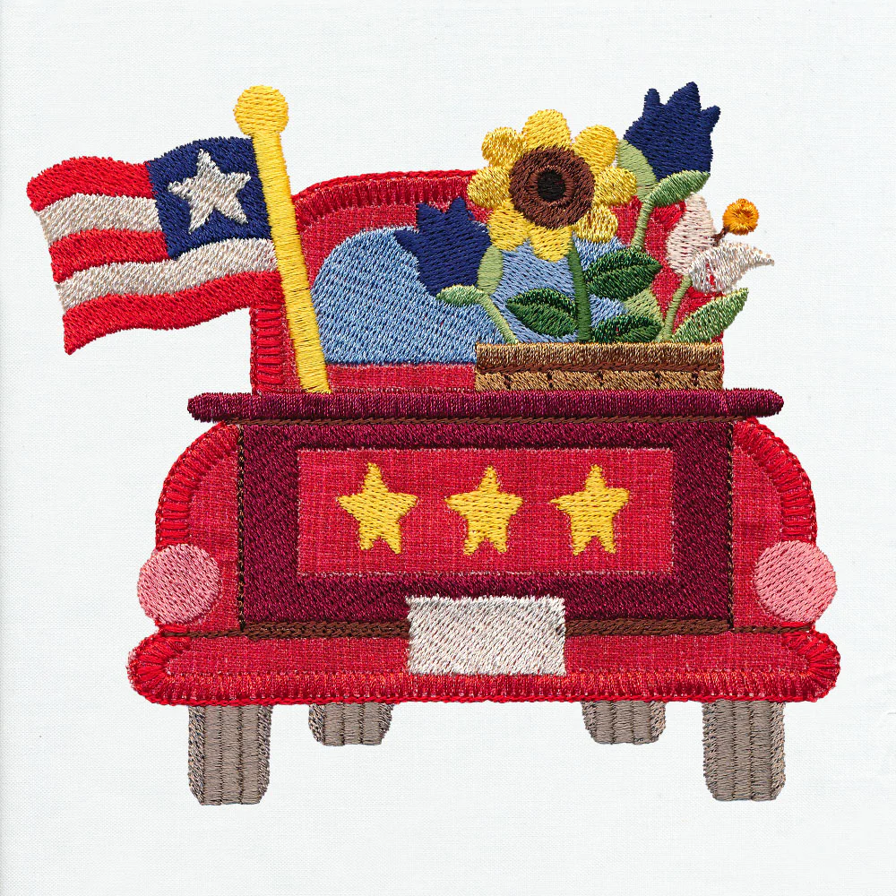 Primitive Americana Truck (Heirloom Applique) - Image 4