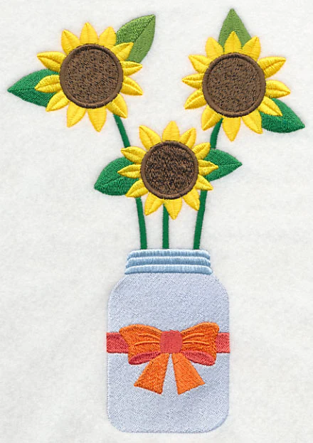 Primitive Sunflowers in Mason Jar - Image 5