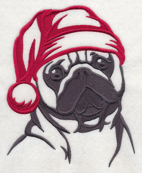 Pug with Santa Hat Silhouette - Image 4