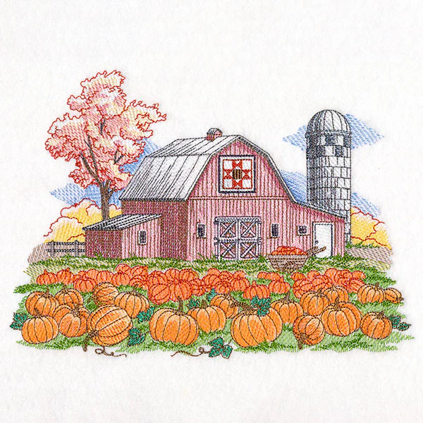 Pumpkin Patch Barn Scene - Image 4