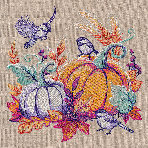 Pumpkin Patch Chickadees