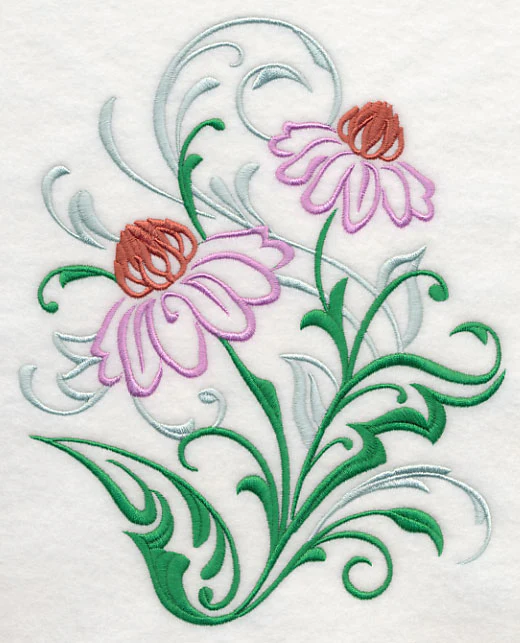 Purple Coneflower Filigree