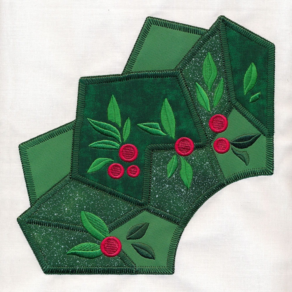 Quarter Holiday Wreath (Applique) - Image 2