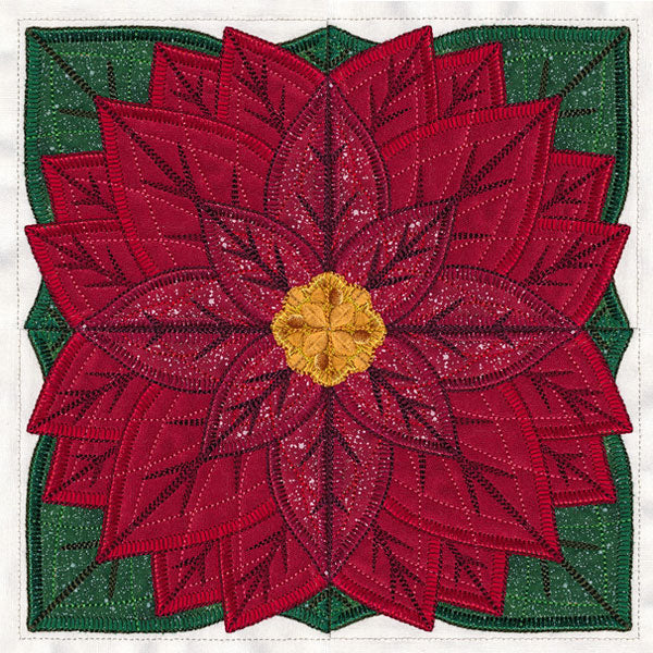 Quarter Poinsettia Flower (Applique) - Image 10