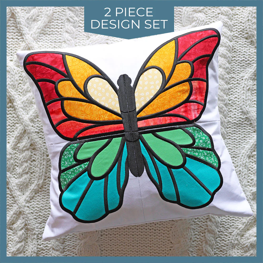 Rainbow Butterfly Pillow Set (Applique) - Image 10