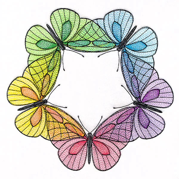 Rainbow Butterfly Wreath - Image 9