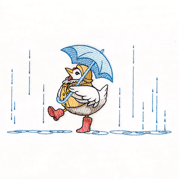 Rainy Day Chicken Border - Image 4