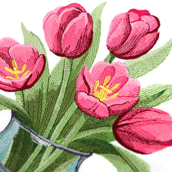 Realistic and Lovely Vase of Tulips - Image 4