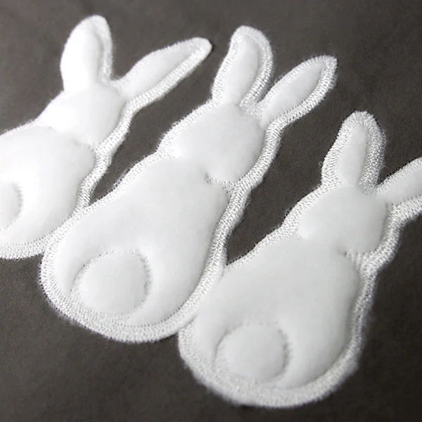 Rearview Bunny Trio (Applique) - Image 6