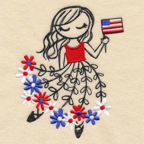 Red, White, & Bloom Ballerina - Image 2
