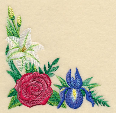 Red White & Bloom Corner in Watercolor - Image 2