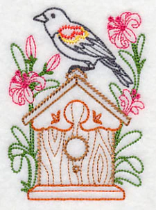 Red-winged Blackbird and Nerines (Vintage) - Image 3