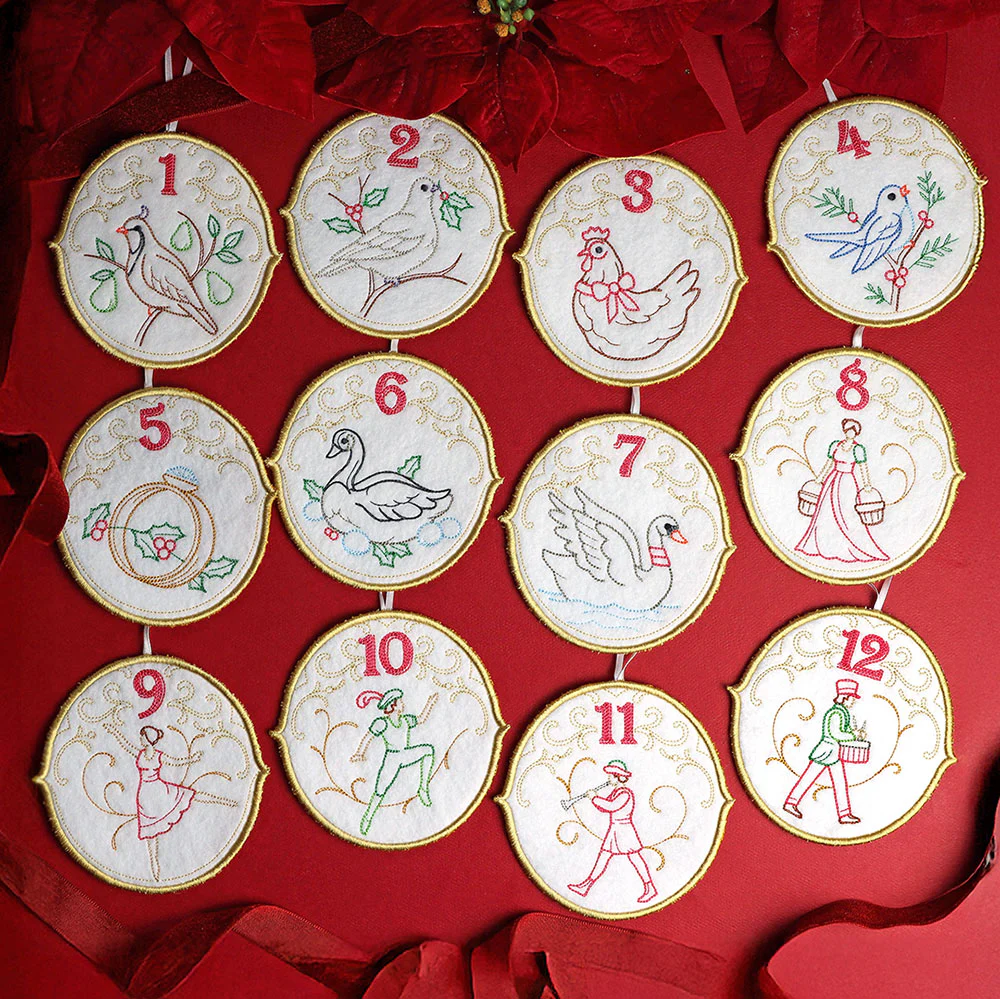 Regal 12 Days of Christmas - Six Geese-A-Laying Ornament (In-the-Hoop) - Image 2