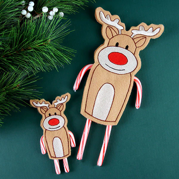 Reindeer Double Candy Cane Holder (In-the-Hoop) - Image 7