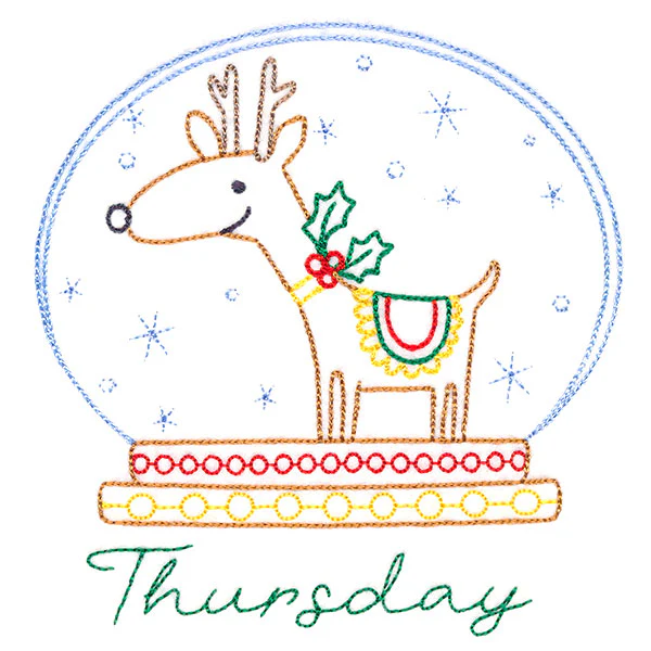 Reindeer Snowglobe on Thursday