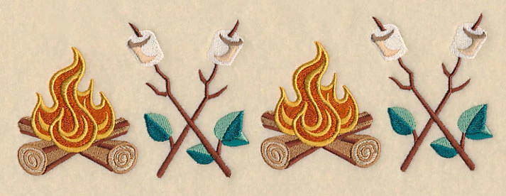 Retro Camping Border - Image 2