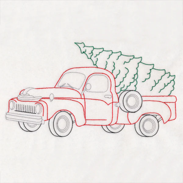 Retro Christmas Truck (Vintage) - Image 6