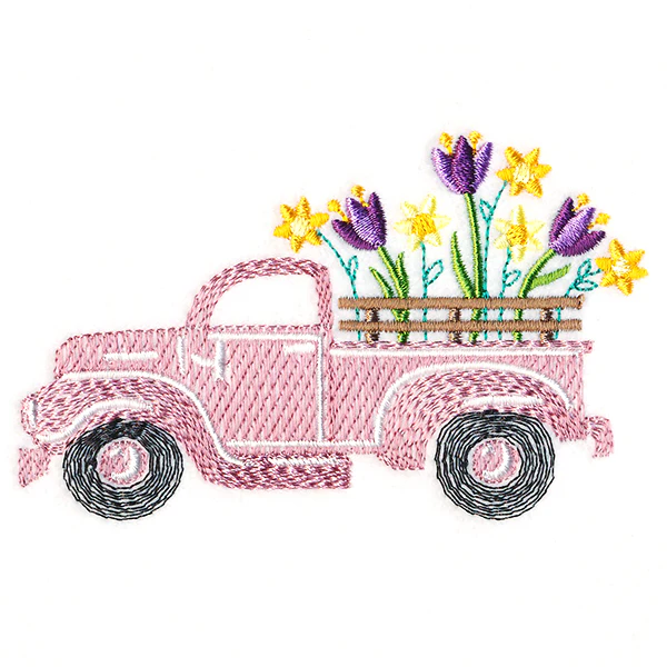 Retro Crocus Flower Truck - Image 4