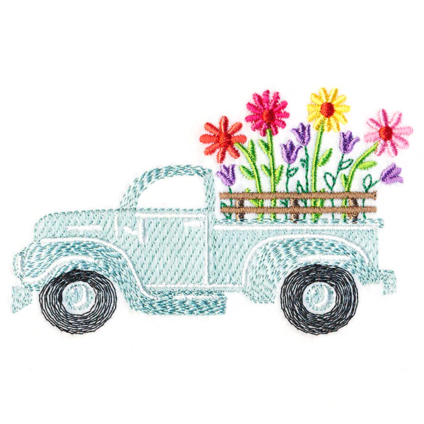 Retro Daisy Flower Truck - Image 4