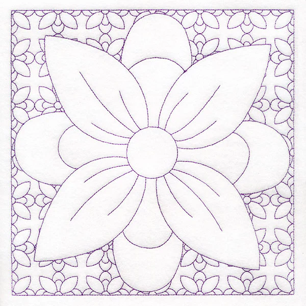 Retro Details Flower Quilting 1 (Double Run)