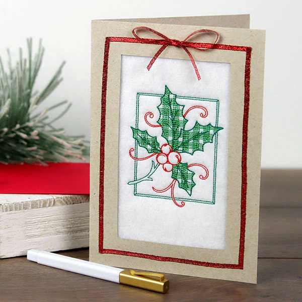 Retro Gingham Christmas Holly - Image 10