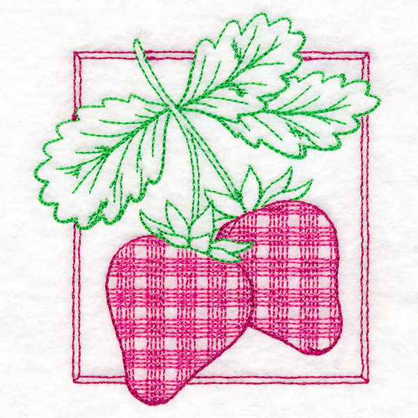 Retro Gingham Fruit - Strawberries - Image 5
