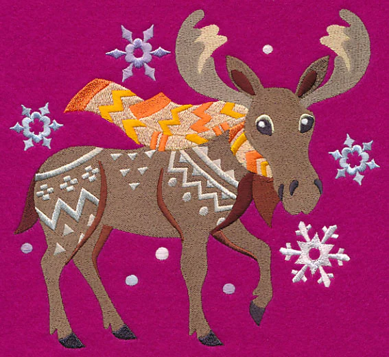 Retro Winter Moose - Image 6