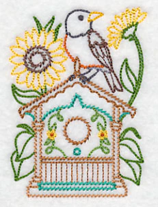 Robin and Sunflowers (Vintage) - Image 3
