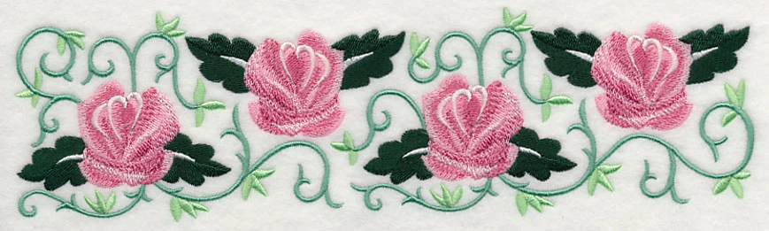 Rooster and Roses Border