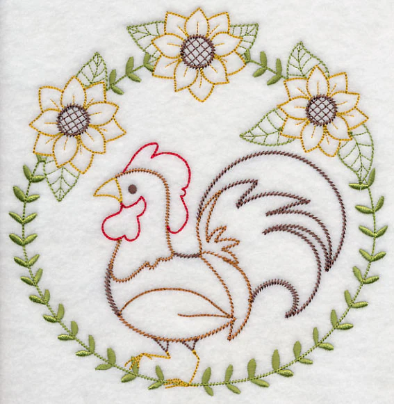 Rooster and Sunflowers (Vintage) - Image 6