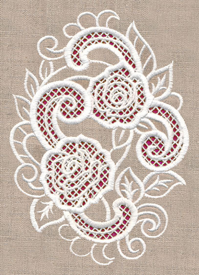 Rose Beauty Oval (Cutwork) - Image 3