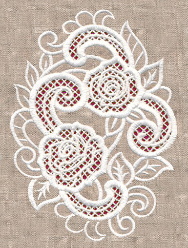 Rose Beauty Oval (Cutwork) - Image 4