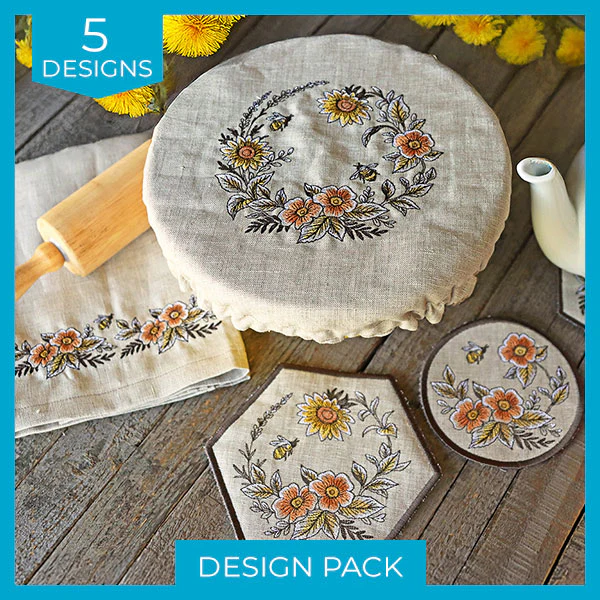 Rustic Elegance Bees & Blooms Kitchen Design Pack
