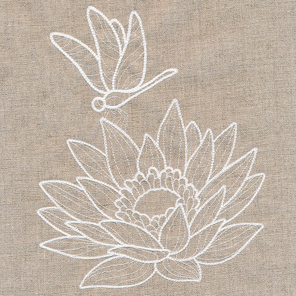 Rustic Garden Dragonfly and Lotus - Image 2