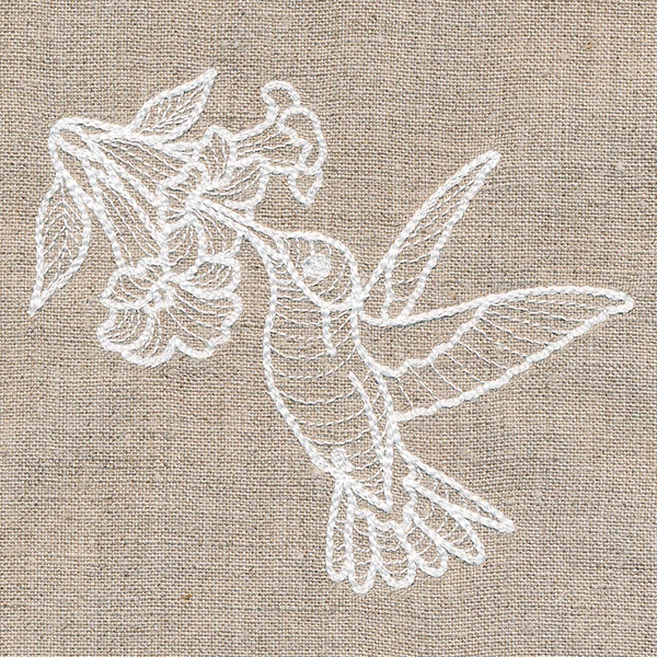 Rustic Garden Hummingbird and Trumpet Vine - Image 5
