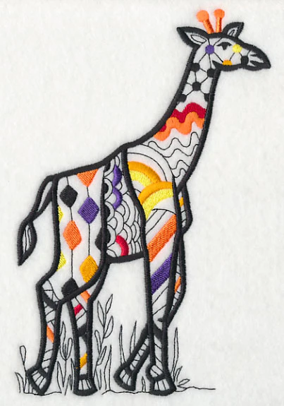 Safari Chic Giraffe (Blackwork) - Image 3